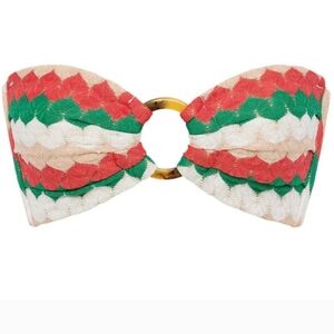 Montce Gelato Tori Ties Bandeau Bikini Top Size L NWT